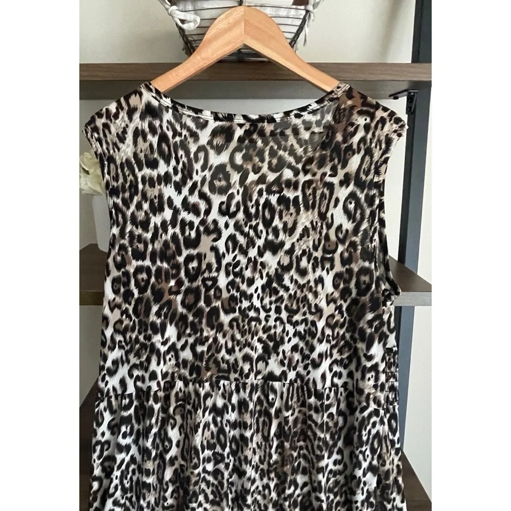 ** BUNDLE SALE 3/$16 ** Avenue Sleeveless Maxi Sundress Animal Print Size 18/20 - Picture 8 of 14